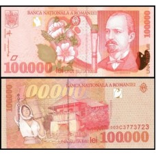 Romania Romênia P-110a Fe 100.000 Lei 1998 Nicolae Grigorescu