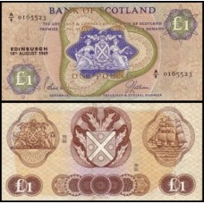 Scotland Escócia P-109b Fe 1 Pound 1969