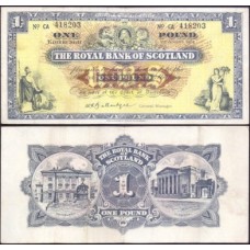 Scotland Escócia P-325a Sob 1 Pound 1964 Royal Bank
