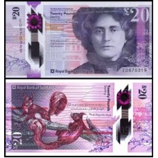 Scotland Escócia P-372b Fe 20 Pounds 2021 Royal Bank Polímero