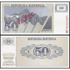 Slovenia Eslovênia P-5s.1 Fe 50 Tolarjev 1990 Spécimen