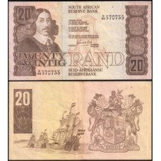 South Africa África do Sul P-121c Mbc 20 Rand ND (1982)