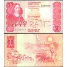 South Africa África do Sul P-122b Sob 50 Rand 1990