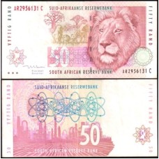 South Africa África do Sul P-125c Sob 50 Rand 1999
