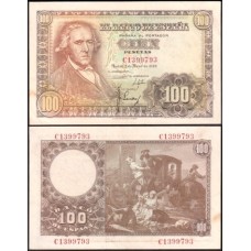 Spain Espanha P-137a.2 Sob 100 Pesetas 1948 Francisco de Goya