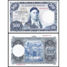 Spain Espanha P-148a S/Fe 500 Pesetas 1954 Ignacio Zuloaga