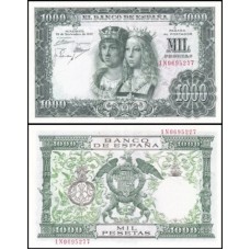 Spain Espanha P-149a S/Fe 1.000 Pesetas 1957