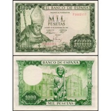 Spain Espanha P-151a.2 S/Fe 1.000 Pesetas 1965 Isidoro de Sevilha