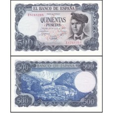 Spain Espanha P-153a.2 Fe 500 Pesetas 1971 Jacint Verdaguer