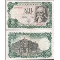 Spain Espanha P-154a.6 Sob 1.000 Pesetas 1971 José Echegaray