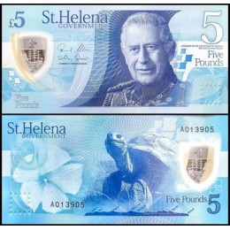 Saint Helena Santa Helena P-14a Fe 5 Pounds 2026 ♛ Rei Charles III