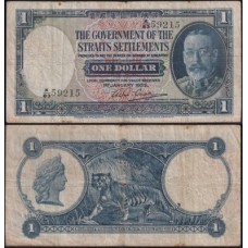 Straits Settlements P-16b Mbc 1 Dollar 1935
