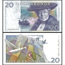 Sweden Suécia P-61a.2 Fe 20 Kronor 1992 Selma Lagerlöf