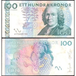 Sweden Suécia P-65c.1 Sob 100 Kronor 2006 Carl von Linné