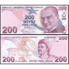 Turkey Turquia P-227g Fe 200 Lira 2024 Kemal Atatürk