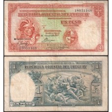 Uruguay Uruguai P-28c.1 Mbc 1 Peso 1935