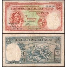 Uruguay Uruguai P-28c.1 Mbc 1 Peso 1935