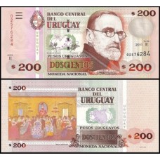 Uruguay Uruguai P-89c Fe 200 Pesos Uruguayos 2011 Pedro Figari