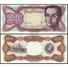 Venezuela P-66a Fe 100 Bolívares 1987 Simón Bolívar
