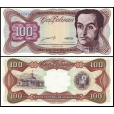 Venezuela P-66b Fe 100 Bolívares 1989 Simón Bolívar