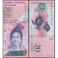 Venezuela P-91g.1 Fe 20 Bolívares Fuerte 2014