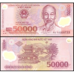 Viet Nam Vietnã P-121a Fe 50.000 Dông 2003 Ho Chi Minh Polímero