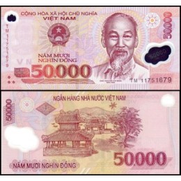Viet Nam Vietnã P-121h Fe 50.000 Dông 2011 Ho Chi Minh Polímero