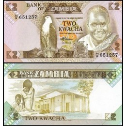 Zâmbia P-24c.3 Fe 2 Kwacha ND (1998)